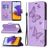 Mobigear Butterfly Samsung Galaxy A22 5G Plånboksfodral med sedelfack - Lila