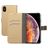 Mobiparts Saffiano Wallet iPhone XS Max Funda tipo libro Cartera - Dorado