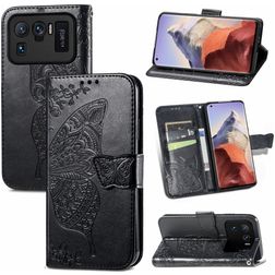 Mobigear Butterfly Xiaomi Mi 11 Ultra Lompakkokotelo + Setelitasku - Musta