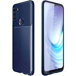 Mobigear Racing Motorola Moto G50 TPU flexible Carcasa - Azul