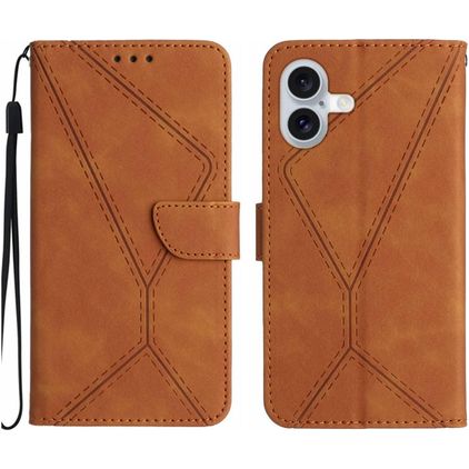 Mobigear Stitch iPhone 17 Wallet case - Brown