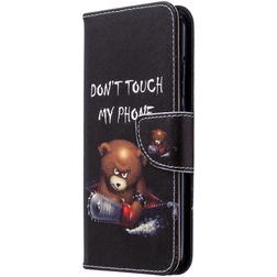Mobigear Design Huawei P40 Lite E Lompakkokotelo + Setelitasku - Do Not Touch