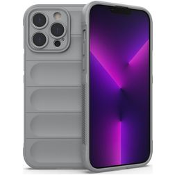 Mobigear Bumpy iPhone 14 Pro Max TPU flexível Capa traseira - Cinzento