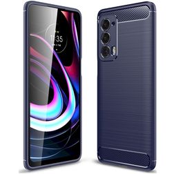 Mobigear Brushed Slim Motorola Edge (2021) Flexibilní TPU Zadní kryt - Námořnická modrá
