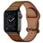 Mobigear Venezia Læder Apple Watch Urrem Spændelås - 42/41/40/38 mm - Cognac
