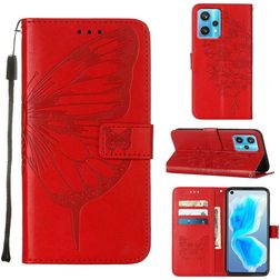 Mobigear Butterfly Realme 9 Pro Plus Etui z klapką typu portfel - Czerwony