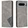 Mobigear Rhombus Slim Google Pixel 8 Pro Capa livro - Cinzento