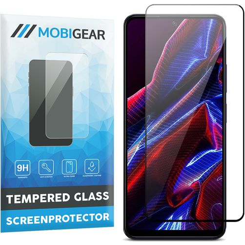 Mobigear Premium POCO X5 Cristal templado Protector de pantalla - Compatible con fundas - Negro