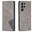 Mobigear Rhombus Slim Samsung Galaxy S23 Ultra Capa livro - Cinzento