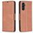 Mobigear Excellent Samsung Galaxy A56 Wallet case - Brown