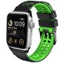 Mobigear Aero Armor Silikone Apple Watch Urrem Spændelås - 42/41/40/38 mm - Sort / Grøn