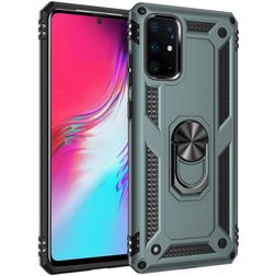 Mobigear Armor Ring Samsung Galaxy S20 Ultra Plástico rígido Capa traseira Antichoque com anel - Verde