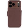 Decoded Detachable Wallet iPhone 17 Pro Max MagSafe Capa Pele genuína Capa livro 2 em 1 com capa traseira amovível Carteira - Chocolate Brown