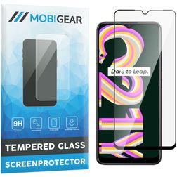 Mobigear Premium Realme C21Y Tempered Glass Screen Protector - Case Friendly - Black