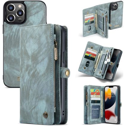 CaseMe 008 iPhone 13 Pro Max Case Detachable 2-in-1 Wallet Case Wallet - Blue