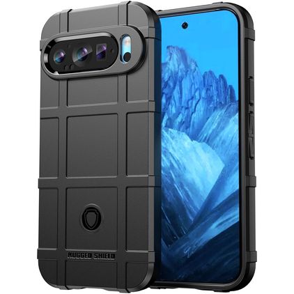 Mobigear Rugged Shield Google Pixel 9 TPU flexível Capa traseira Antichoque - Preto