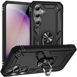 Mobigear Armor Ring Samsung Galaxy S23 FE Hardcase Back cover Antiurto con anello - Nero