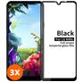 Mobigear Premium LG K40s Vidro temperado Película de ecrã - Compatível com capas - Preto (Pack de 3)
