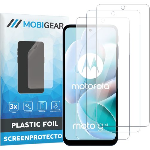 Mobigear Motorola Moto G41 Protector de pantalla Film - Compatible con fundas (pack de 3)