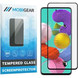 Mobigear Premium Samsung Galaxy A51 Glas Skærmbeskytter - Case Friendly - Sort