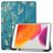 Mobigear Tri-Fold Gel iPad 9 (2021) TPU / Konstläder Plånboksfodral + Pennhållare - Almond Blossoms