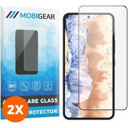 Mobigear Premium Samsung Galaxy S23 Plus Vidro temperado Película de ecrã - Compatível com capas - Preto (Pack de 2)