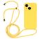 Mobigear Lanyard iPhone 15 Plus Silikon Kryt se šňůrkou - Žlutá