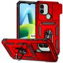 Mobigear Armor Ring Cam Slide Xiaomi Redmi A1 4G Plástico rígido Capa traseira Antichoque com anel e tampa deslizante para câmara - Vermelho