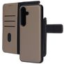 Mobiparts Samsung Galaxy S25 Aito nahka 2-in-1-lompakkokotelo irrotettavalla kuorella + Setelitasku - Taupe