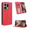 Mobigear Sensation OPPO Find X9 Lompakkokotelo + Setelitasku - Punainen
