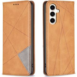 Mobigear Rhombus Slim Samsung Galaxy S24 FE Wallet case - Cognac