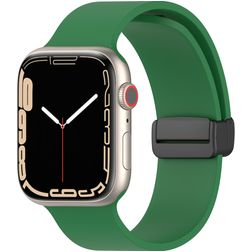 Mobigear Sport Mag Silikoni Apple Watch Ranneke Magneettilukko - 49/46/45/44 mm - Vihreä