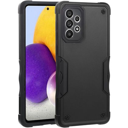 Mobigear Non-slip Armor Samsung Galaxy A73 Funda Plástico rígido Carcasa Antigolpes - Negro