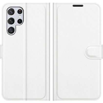 Mobigear Classic Samsung Galaxy S22 Ultra Funda tipo libro Cartera - Blanco