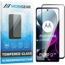 Mobigear Premium Motorola Moto G200 5G Tempered Glass Screen Protector - Case Friendly - Black