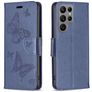 Mobigear Butterfly Samsung Galaxy S24 Ultra Funda tipo libro Cartera - Azul