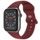 Mobigear Sport Dual Silikon Apple Watch Armband Stiftspänne - 42/41/40/38 mm - Vinröd