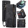 CaseMe 008 Samsung Galaxy S23 FE Case Detachable 2-in-1 Wallet Case Wallet - Black