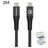 Mobilize Strong Nylon Cable USB-C a USB-C 2 m - Negro