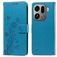 Mobigear Flowers OPPO Find X9 Pro Cover a libro portafoglio - Blu