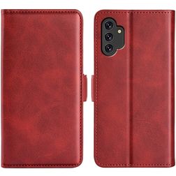 Mobigear Slim Magnet Samsung Galaxy M52 Cover a libro portafoglio - Rosso