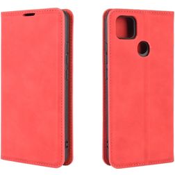 Mobigear Retro Slim Xiaomi Redmi 9C Pungetui med Seddelrum - Rød