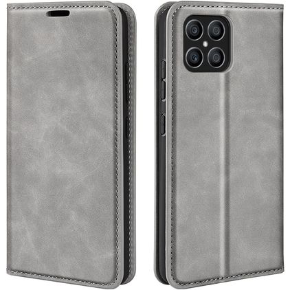 Mobigear Retro Slim HONOR X8 Pungetui med Seddelrum - Grå