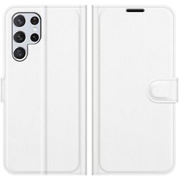 Mobigear Classic Samsung Galaxy S22 Ultra Funda tipo libro Cartera - Blanco