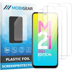 Mobigear Samsung Galaxy M21 Protezione schermo in pellicola - Compatibile con le cover (confezione da 3)