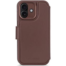 Decoded Detachable Wallet iPhone 17 MagSafe Capa Pele genuína Capa livro 2 em 1 com capa traseira amovível Carteira - Chocolate Brown