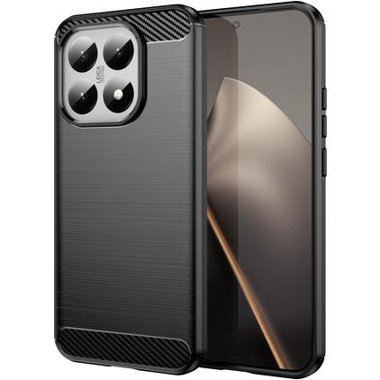 Mobigear Brushed Slim Xiaomi 15T Fleksibel TPU Bagsidecover - Sort