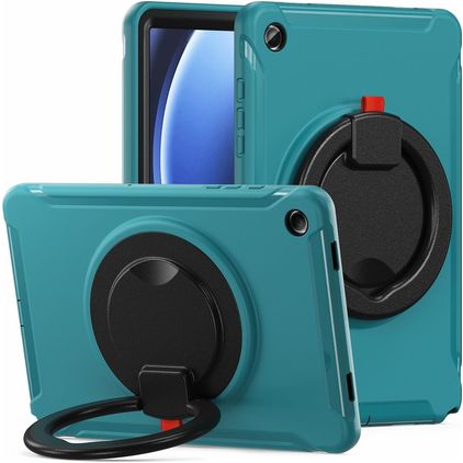 Mobigear RingGuard Samsung Galaxy Tab A9 Plus (2023) Plastica rigida / Silicone Back cover + Supporto - Blu