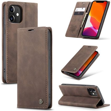 CaseMe 013 iPhone 12 Pro Funda tipo libro Cartera - Marrón