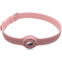 Mobigear Capa Silicone flexível Coleira para Apple AirTag - 23,5 - 47,5 cm - Rosa